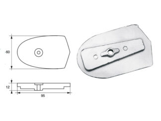 Accessori carburante e vano motore  Anodo per motori Yamaha-Mariner articolo Polipodio YA016
