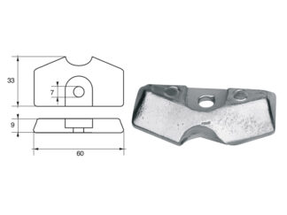 Accessori carburante e vano motore  Anodo per motori Yamaha-Mariner articolo Polipodio YA017