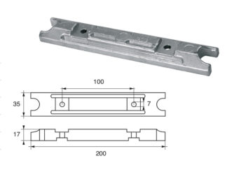 Accessori carburante e vano motore  Anodo per motori Yamaha-Mariner articolo Polipodio YA019AL