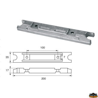 Accessori carburante e vano motore Anodo per motori Yamaha-Mariner articolo Polipodio YA019
