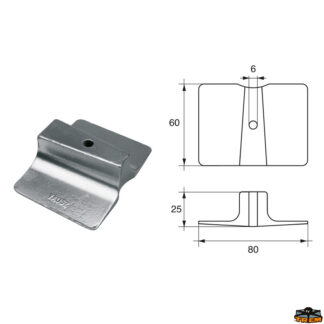 Accessori carburante e vano motore Anodo per motori Yamaha-Mariner articolo Polipodio YA032