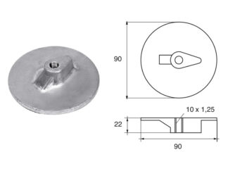 Accessori carburante e vano motore  Anodo per motori Yamaha-Mariner articolo Polipodio YA042