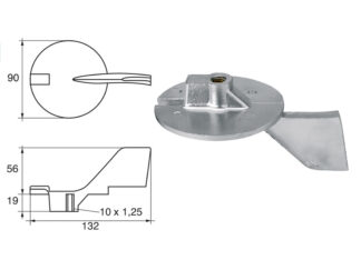 Accessori carburante e vano motore  Anodo per motori Yamaha-Mariner articolo Polipodio YA037