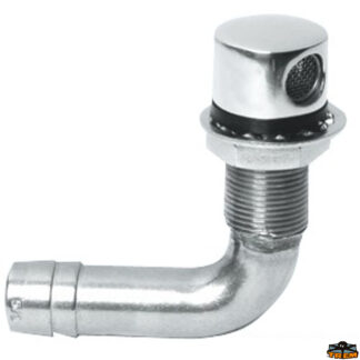 Accessori carburante e vano motore  Sfiati carburante in acciaio inox lucidato a specchio modello angolo 90° tubo diametro 16 mm