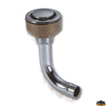 Accessori carburante e vano motore  Sfiato carburante in ottone cromato a filo modello curvo  90° diametro 16 mm DX