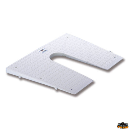 Supporti motore e prolunghe accellerazione  Piastra proteggi poppa plastica zigrinata colore bianco dimensioni 420x340 mm