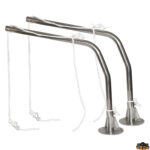 Scale passerelle plancette gruette rollbar  Coppia gruette porta-tender con bracci girevoli tubo diametro 40 mm A 700 mm B 850 mm