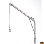 Scale passerelle plancette gruette rollbar  Gruetta singola per sollevamento motori in acciaio inox aisi 316 tubo diametro 40 mm A 1050 mm