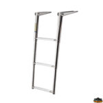 Scale passerelle plancette gruette rollbar  Scaletta telescopica da plancetta 3 gradini colore bianco