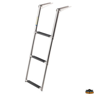Scale passerelle plancette gruette rollbar  Scaletta telescopica da plancetta 3 gradini colore nero