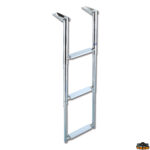 Scale passerelle plancette gruette rollbar  Scaletta telescopica da plancetta 2 gradini colore bianco