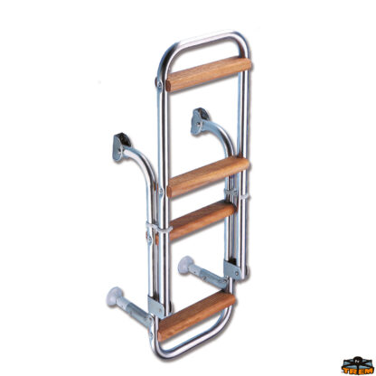 Scale passerelle plancette gruette rollbar  Scaletta-in acciaio inox aisi 316 con gradini legno 4 gradini