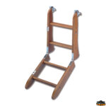 Scale passerelle plancette gruette rollbar  Scaletta in legno di mogano 4 gradini