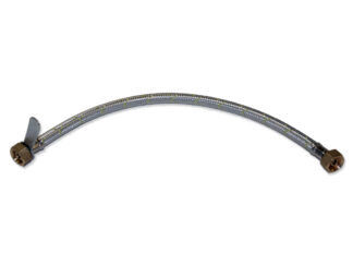 Cucina e stoviglie  Manichetta flex da 50 cm con tubo di gomma rivestito da treccia metallica