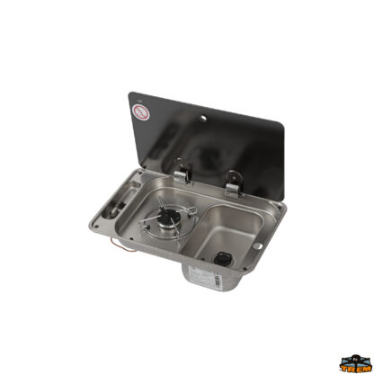 Cucina e stoviglie  Piano cottura 1 fuoco con coperchio in vetro temperato fumé intero modello FL1323