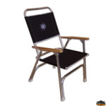 Tavoli e poltroncine  Sedia pieghevole imbottita in alluminio anodizzato A 90 cm B 45 cm