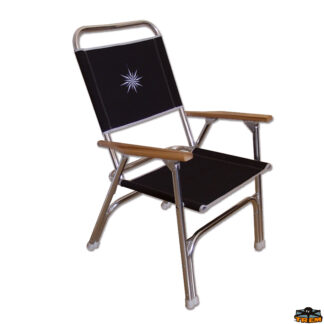 Tavoli e poltroncine  Sedia pieghevole imbottita in alluminio anodizzato A 90 cm B 45 cm