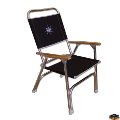 Tavoli e poltroncine  Sedia pieghevole imbottita in alluminio anodizzato A 90 cm B 45 cm