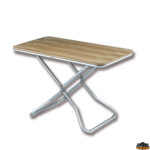 Tavoli e poltroncine  Tavolo lusso mod. Itaca con piano in multistrato di teak dimensioni 115x60 cm altezza 75-65-50 cm