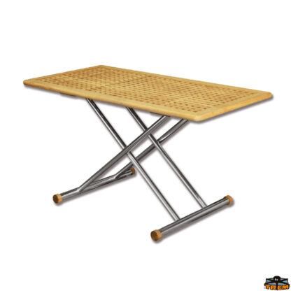 Tavoli e poltroncine  Tavolo Top Magnum Silver con piano in carabottino dimensioni 140x70 cm altezza 73 cm