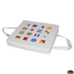 Cuscini  Cuscino salvagente bianco con stampa codici navigazione