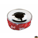 Articoli da regalo e oggettistica  Posacenere in acciaio inox colore rosso