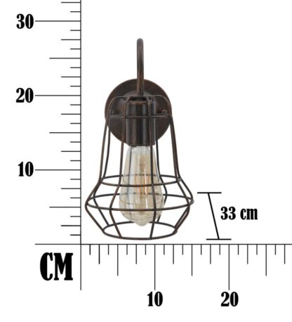 LAMPADA DA MURO INDUSTRY -B- CM 33X15X27,5 - immagine 8