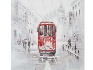 DIPINTO SU TELA TRAM -A- CM 80X3X80
