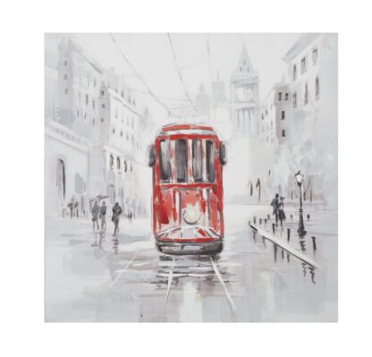 DIPINTO SU TELA TRAM -A- CM 80X3X80