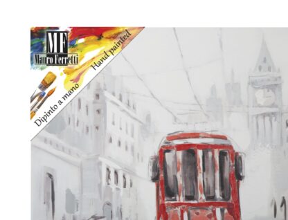 DIPINTO SU TELA TRAM -A- CM 80X3X80 - immagine 6