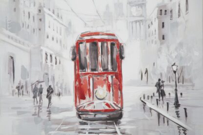 DIPINTO SU TELA TRAM -A- CM 80X3X80 - immagine 2