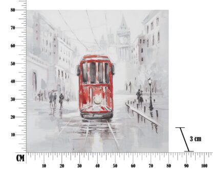 DIPINTO SU TELA TRAM -A- CM 80X3X80 - immagine 8