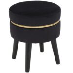 SGABELLO PARIS NERO CM Ø 35X40,5 stile GLAM