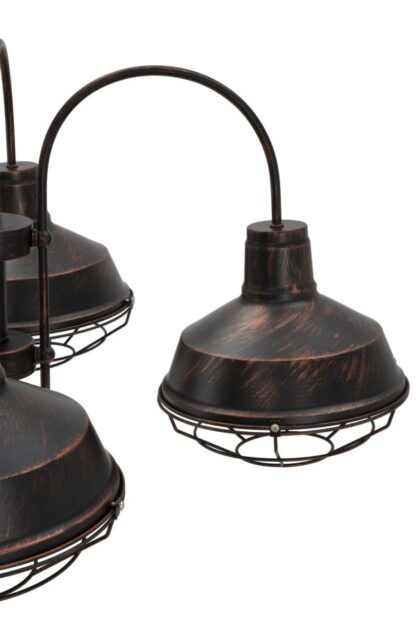 LAMPADARIO BRONKS 4 LUCI CM  80x80x40 (catena cm 80) - immagine 4