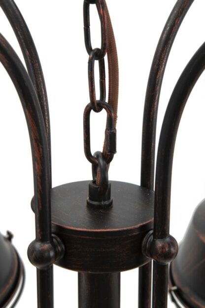 LAMPADARIO BRONKS 4 LUCI CM  80x80x40 (catena cm 80) - immagine 8