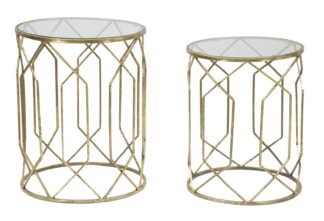 TAVOLINETTI TUNISI COPPIA CM Ø 42X53-38X47