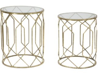 TAVOLINETTI TUNISI COPPIA CM Ø 42X53-38X47
