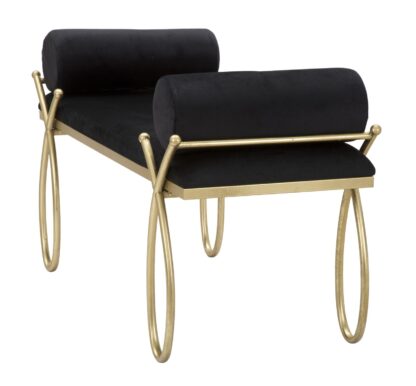 PANCA RIBBON NERA CM 112,5X49X53 - immagine 2