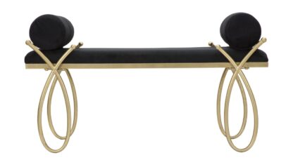 PANCA RIBBON NERA CM 112,5X49X53 - immagine 3