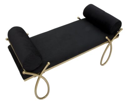 PANCA RIBBON NERA CM 112,5X49X53 - immagine 4