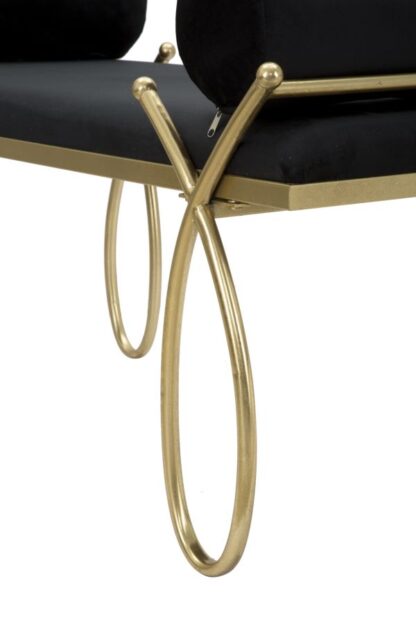PANCA RIBBON NERA CM 112,5X49X53 - immagine 6