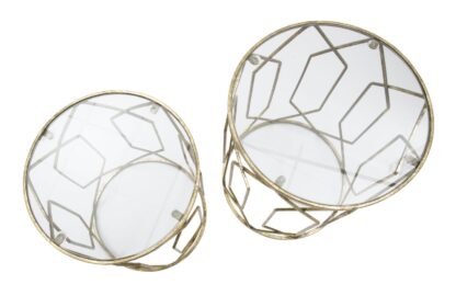 TAVOLINETTI TUNISI COPPIA CM Ø 42X53-38X47 - immagine 3