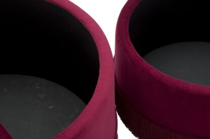 PUFF/CONTENITORE LINES NEW COPPIA BORDEAUX CM Ø 71X41-55X33 - immagine 4