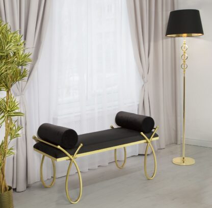 PANCA RIBBON NERA CM 112,5X49X53 - immagine 10