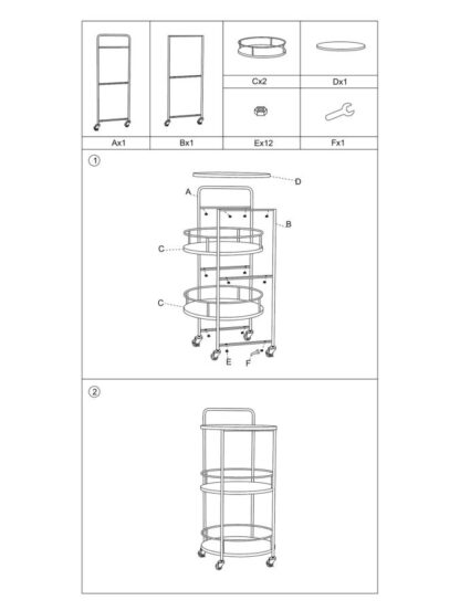 CARRELLO AREX CM 40X41,5X82 - immagine 8