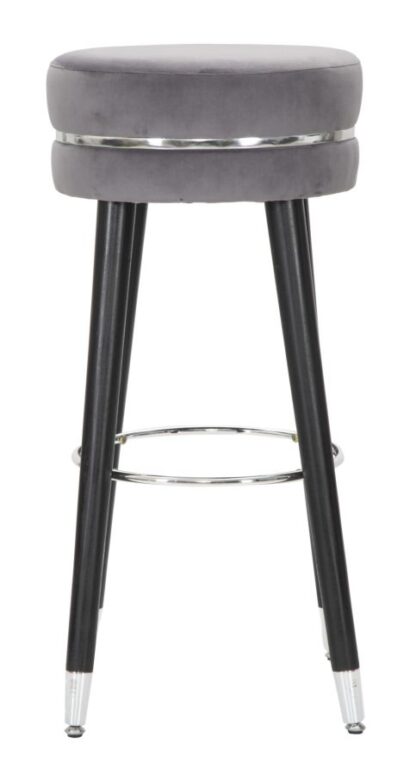 SGABELLO BAR PARIS GRIGIO/SILVER CM Ø 35X74 - immagine 2