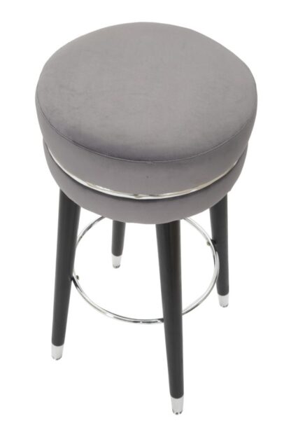 SGABELLO BAR PARIS GRIGIO/SILVER CM Ø 35X74 - immagine 3