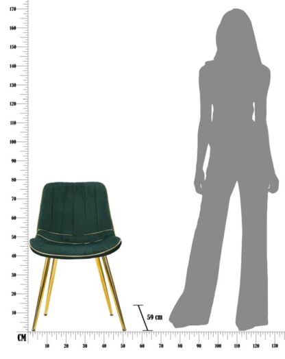 SEDIA PARIS VERDE/GOLD SET 2 PZ CM 51X59X79 - immagine 9