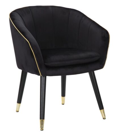 POLTRONA PARIS NERA/GOLD CM 62X58X78