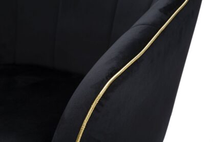 POLTRONA PARIS NERA/GOLD CM 62X58X78 - immagine 6